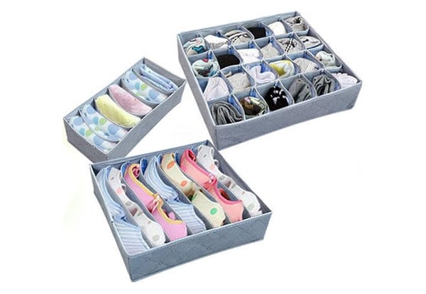 $14.99 for Two - Sets of Three Underwear Organisers