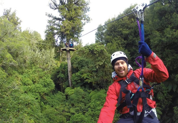 $159 for a Three-Hour Rotorua Canopy Tour & Go-Pro Footage Combo for an Adult or $115 for a Child (value up to $214)