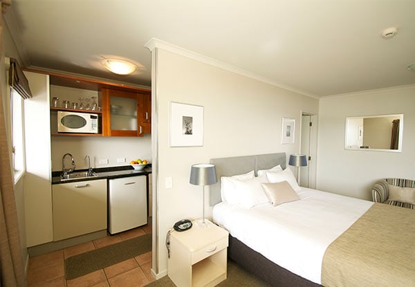 $189 for a Luxury Night in Paihia for Two People in a Seaview Studio Apartment with Private Spa Pool  – Options for Two or Three Nights