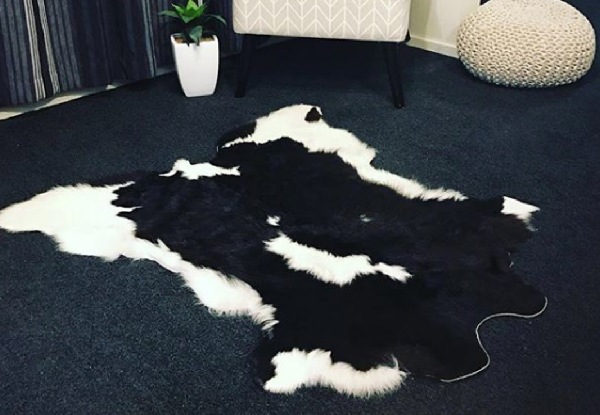 Black & White Calfskin Rug