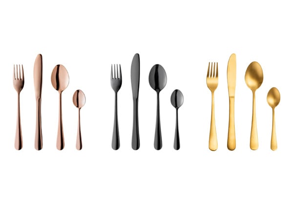 16-Piece Stainless Steel Cutlery Set - Three Colours Available
