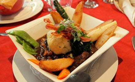 $29.50 for Two Beef Burgundy Mains – Options Available For Two, Four or Six People (value up to $177)