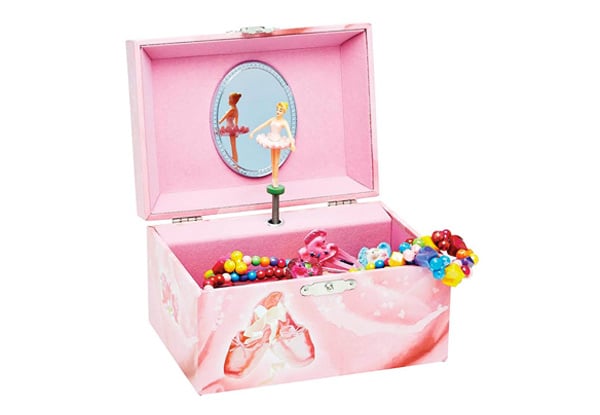 $22 for a Personalised Pink Ballerina Musical Jewellery Box incl. Nationwide Delivery (value $42.98)