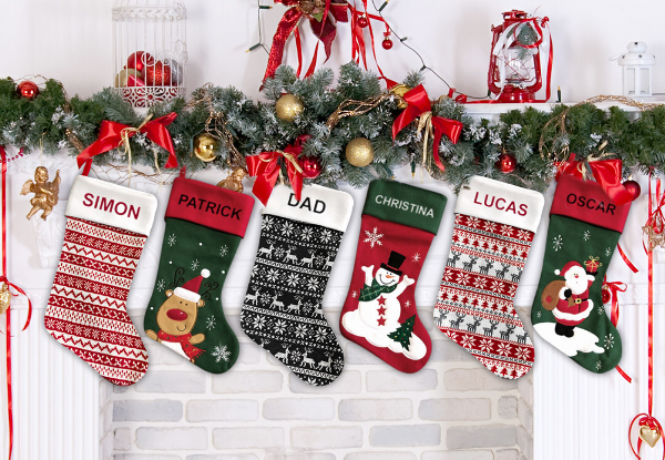 Personalised Christmas Stocking - Five Design Options Available