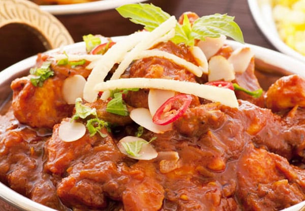 Any Two Mains with Rice, Two Poppadoms & Two Soft Drinks incl. Seafood Mains