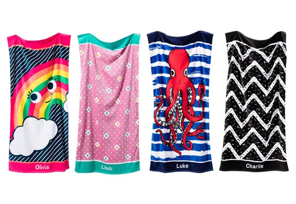 $26 for a Personalised Kids Beach Towel Available in Four Designs incl. Nationwide Delivery (value $54.98)