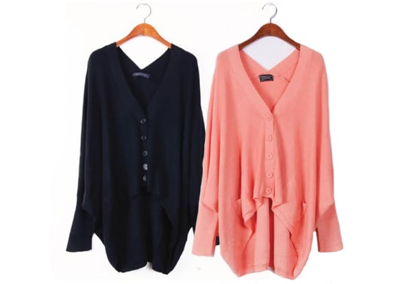 $25 for Two Loose Knit Batwing Cardigan - Four Colours