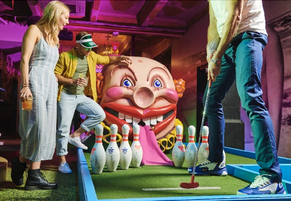 Adult Pass for Holey Moley 9-Hole Mini Golf at the Viaduct - Option for Child Pass & 18-Hole Mini Golf