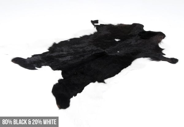 $89 for a Genuine Calf Hide Rug – Two Styles Available