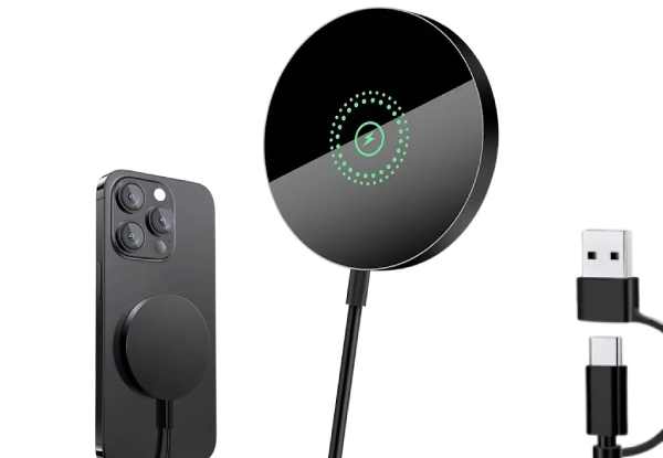 Titan 15W Magnetic Wireless Fast Charger Compatible with iPhone & AirPods - Elsewhere Pricing $45