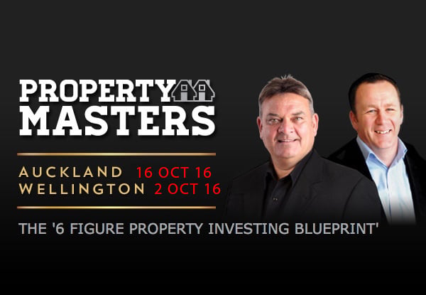 $29 for Two Tickets to 'Property Masters’ property investment event on 16th October in Auckland incl. $75 GrabOne Credit & Six Bonus Gifts (value up to $1,292)