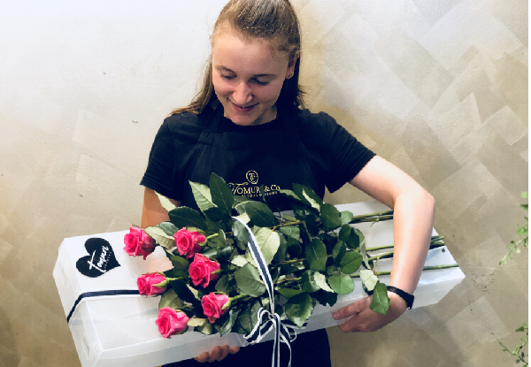 Half-Dozen Valentine's Day Roses in Signature Rose Box incl. Auckland Delivery - Option for Red Roses Available