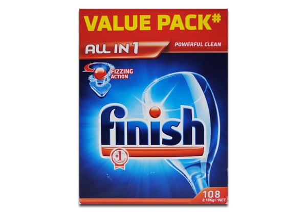 $29 for Mega 108-Pack of Finish Powerball Dishwasher Tablets or a 110-Pack of Original Finish Powerball Dishwasher Tablets