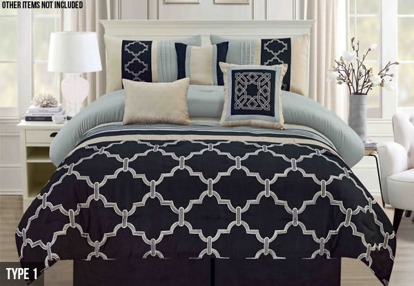 Seven-Piece Alex Comforter Set - Three Sizes & Styles Available