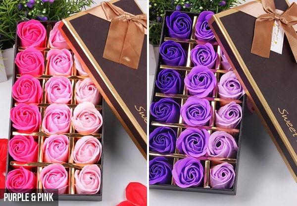 $25 for Four Boxes of Scented Soap Rose Petals (18 Roses in Each Box) with Free Shipping