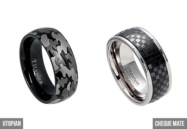 Men's Titanium Rings - 13 Styles Available