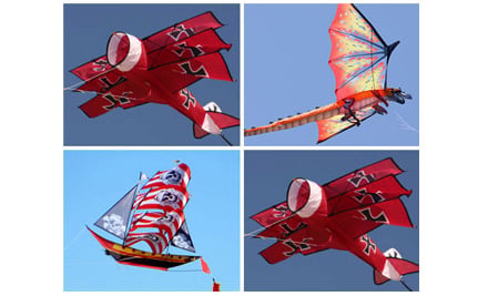 $39 for a Huge 3D Red Baron, Dragon or Pirate Ship Kite (value $79)