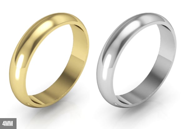 From $275 for a 10k Gold Men's Traditional Fit Wedding Ring – Options for Yellow & White Gold Available