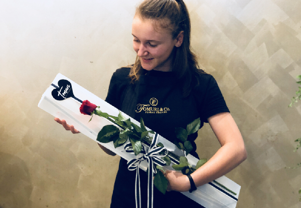 Single Premium Valentine's Day Rose in Signature Rose Box incl. Auckland Delivery