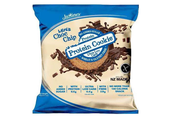 $24.50 for 20 Justine's High Protein, Low Carb, No Added Sugar Mini Chocolate Chip Cookies 25g with Free Metro Shipping