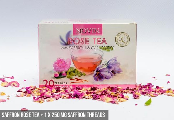 Saffron Herbal Infusion Teas with Free 250g Saffron Threads - Four Flavours Available with Free Delivery