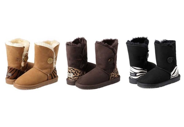 Pair of Animal Print Button UGGs - Three Styles Available