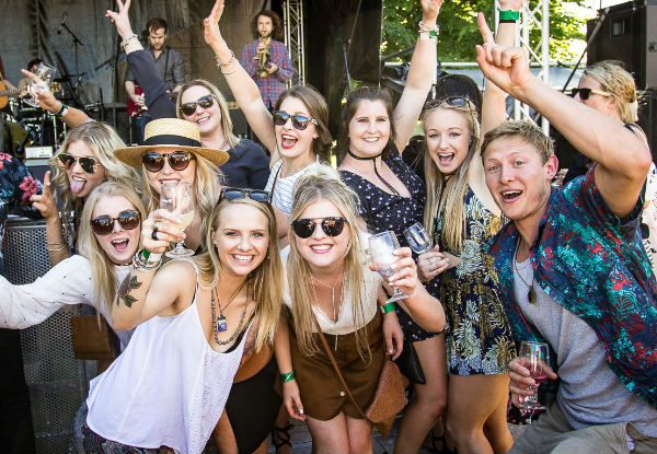 One Entry to the South Island Wine & Food Festival 2018 - Saturday 1st December incl. a Souvenir Tasting Glass, Three Wine Tasting Tickets, & Access to All Features & Entertainment