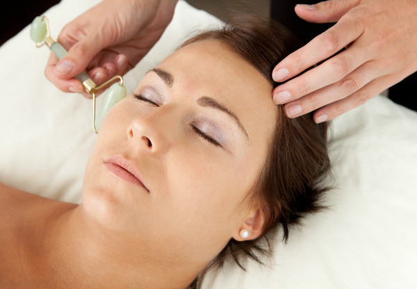 60-Minute Jade Stone Facial Package incl. Consultation & Hot Stone Neck & Shoulder Massage
