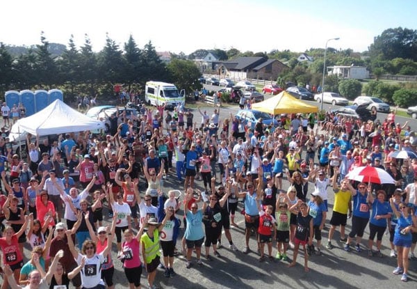 $8 for a Junior Entry or $14 for an Adult Entry to the Hot Printz Mangawhai Heads 2 Hub Run/Walk - Sunday 3rd April 2016 - Options for Two People