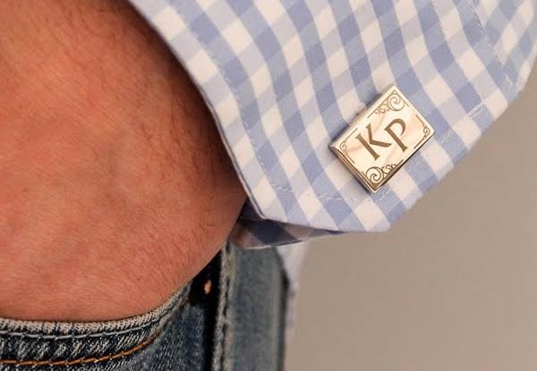 $29 for a Set of Personalised Cufflinks incl. Nationwide Delivery