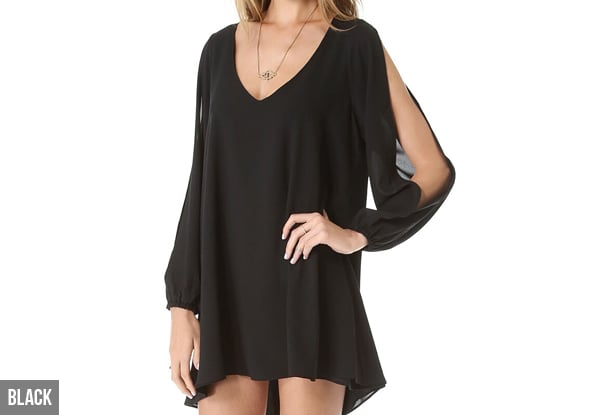 $18 for a Loose Fit Chiffon Dress – Available in Seven Colours