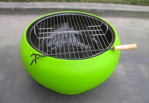 $120 for a Portable Charcoal BBQ in Red, Black, or Green