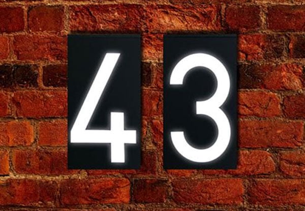$15.99 for an Eco-Friendly Solar LED Address Number Plate Light