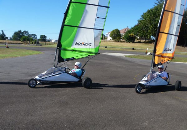 $17 for 30 Minutes of Blokart Land Sailing – Options for up to Six People – Available Saturdays, Sundays & School Holidays (value up to $180)