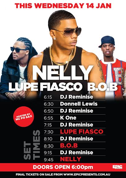 Nelly, Lupe Fiasco and B.O.B in Concert