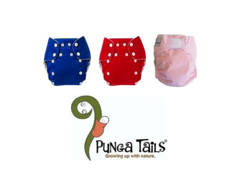 $28 for Two Cloth Nappies by Punga Tails  – Three Colours Available