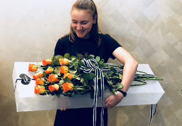 One-Dozen Valentine's Day Roses in Signature Rose Box incl. Auckland Delivery - Option for Red Roses Available