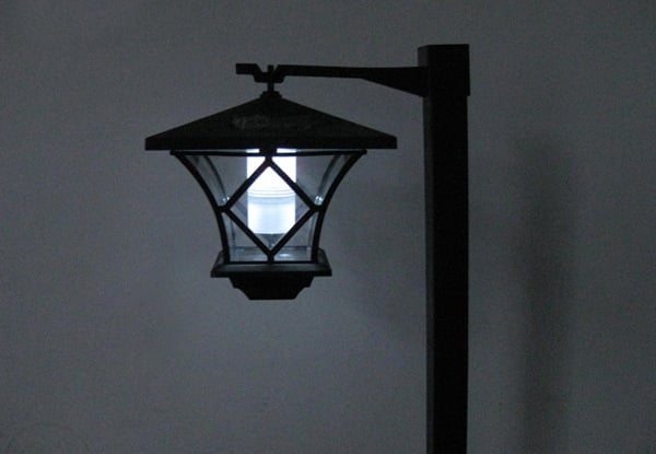 $24 for an Auto Sensor LED Outdoor Vintage Style Garden Lamp Post or $45 for Two