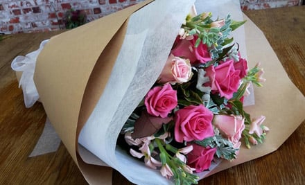 $35 for a Posie-Style Bouquet of 10 Roses incl. Delivery (value up to $60)