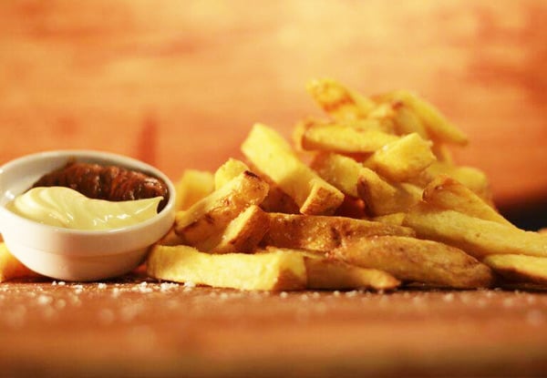$3.50 for a Small Serving of Hand-Cut Dutch Fries or $4.50 for a Large Serving (value up to $8)