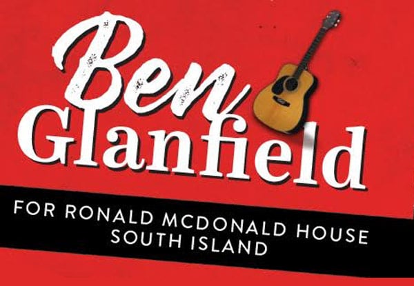 One Ticket to Ben Glanfield, Rising Kiwi YouTube Star & New Zealand's Answer to Ed Sheeran - Saturday 7th October, 6.30pm