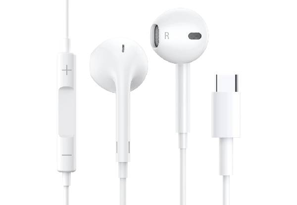 USB-C In-Ear Earbuds Compatible with Apple iPhone 15 & Android Phones