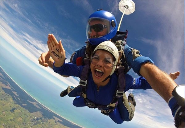 $195 for a 9,000 ft Tandem Skydive, $225 for 13,000 ft & $325 for 16,500 ft (value up to $425)