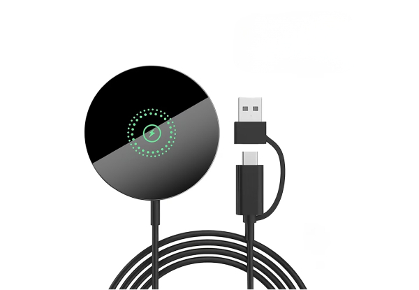 Titan 15W Magnetic Wireless Fast Charger - Compatible with iPhone & AirPods