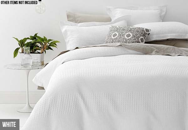 Style & Co Jacquard 100% Cotton Waffle Duvet Cover Set Range