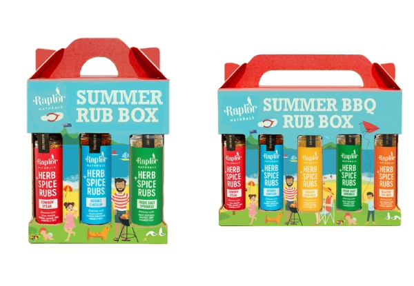 Three-Pack Box of Raptor Naturals Rubs - Option for Five-Pack