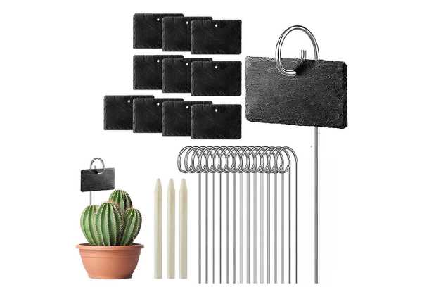 Ten-Piece Garden Slate Plant Labels