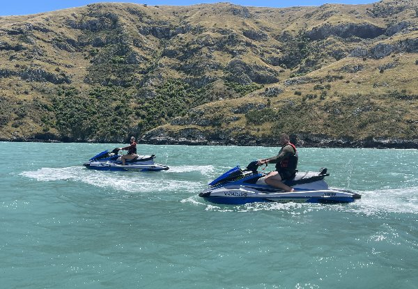 60-Minute Jet Ski & Boat Tour for Four People Around Banks Peninsula - Option for Basic or Platinum Tour