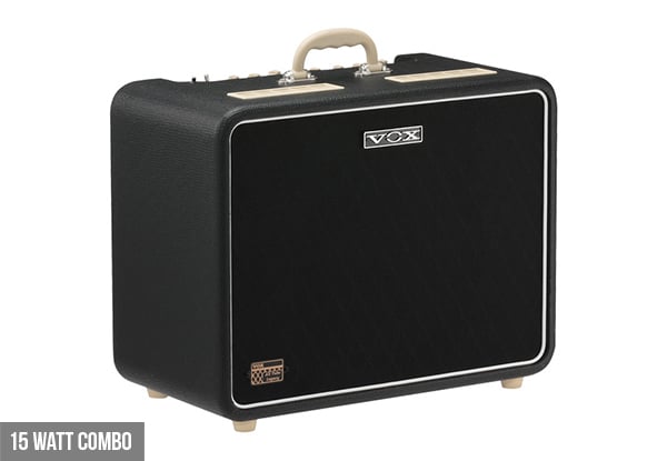 $730 for a Vox 15W Tube Combo Amp or $1,320 for a Vox Handwired Combo Amp (value up to $1,799)