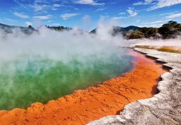 Wai-O-Tapu Thermal Wonderland & Lady Knox Geyser Family Pass for Five $126.26 or Adults $51.56